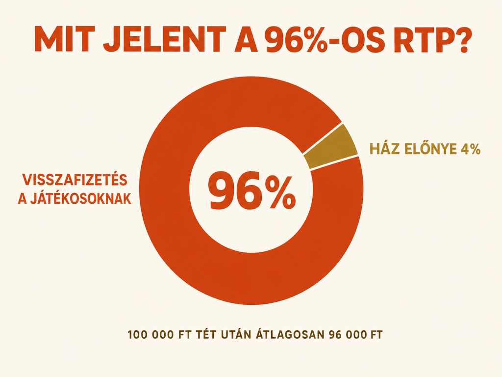 Mit jelent a 96 százalékos RTP: mennyi megy vissza a játékosokhoz és mekkora a ház előnye